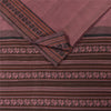 Sanskriti Vintage Sarees Mauve Peacock Woven Pure Cotton Sari 5+yd Craft Fabric