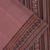 Sanskriti Vintage Sarees Mauve Peacock Woven Pure Cotton Sari 5+yd Craft Fabric