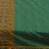 Sanskriti Vintage Sarees GreenIkat Handwoven Odisha Pure Cotton Sari 5+yd Fabric