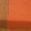 Sanskriti Vintage Sarees Indian Orange Pure Cotton Woven Sari 5+yd Craft Fabric