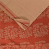 Sanskriti Vintage Sarees Peach/Orange Woven 100% Pure Cotton Sari 5+yd Fabric