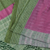 Sanskriti Vintage Sarees Indian Green Pure Cotton Printed Sari 5+yd Craft Fabric