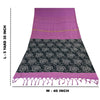 Sanskriti Vintage Sarees Purple Pure Cotton Warli Art/Woven Sari 5+yd Fabric