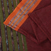 Sanskriti Vintage Sarees Red Ikat Handwoven Odisha Pure Cotton Sari 5+yd Fabric