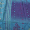 Sanskriti Vintage Sarees Purple/Blue Blend Cotton Woven Sari 6+yd Craft Fabric