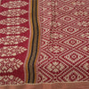 Sanskriti Vintage Sarees Indian Red Pure Cotton Printed Sari 5+yd Craft Fabric