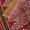 Sanskriti Vintage Sarees Indian Red Pure Cotton Printed Sari 5+yd Craft Fabric