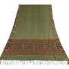 Sanskriti Vintage Sarees GreenIkat Handwoven Odisha Pure Cotton Sari 5+yd Fabric