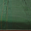 Sanskriti Vintage Sarees Green Chettinad Woven 100% Pure Cotton Sari 5+yd Fabric