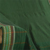 Sanskriti Vintage Sarees Green Chettinad Woven 100% Pure Cotton Sari 5+yd Fabric