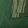 Sanskriti Vintage Sarees Green Chettinad Woven 100% Pure Cotton Sari 5+yd Fabric