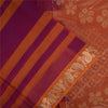 Sanskriti Vintage Sarees Pink/Orange Pure Cotton Woven Sari 5+yd Craft Fabric