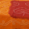 Sanskriti Vintage Sarees Yellow/Red Bandhani Pure Cotton Print Sari 5+yd Fabric