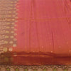 Sanskriti Vintage Sarees Rusty Orange Cotton Silk Woven Sari 5+yd Craft Fabric