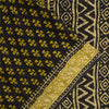 Sanskriti Vintage Sarees Black/Green Pure Cotton Batik Printed Sari 5+yd Fabric