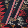 Sanskriti Vintage Sarees Black 100% Pure Cotton Printed Sari 5+yd Craft Fabric