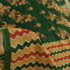 Sanskriti Vintage Sarees Green Indian 100% Pure Cotton Printed Sari 5+yd Fabric