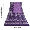 Sanskriti Vintage Sarees Purple Batik Work Pure Cotton Sari 5+yd Craft Fabric