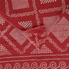 Sanskriti Vintage Sarees Red Bandhani Printed Pure Cotton Sari 5+yd Craft Fabric