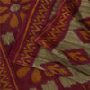 Sanskriti Vintage Sarees Indian Multi Pure Cotton Printed Sari 5+yd Craft Fabric