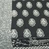 Sanskriti Vintage Sarees Black Kalamkari Handmade Pure Cotton Print Sari Fabric