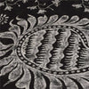 Sanskriti Vintage Sarees Indian Black Pure Cotton Printed Sari 5+yd Craft Fabric