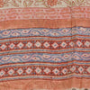 Sanskriti Vintage Sarees Ivory Hand Block Print Kota Pure Cotton Sari Fabric