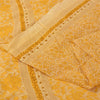 Sanskriti Vintage Sarees Yellow 100% Pure Cotton Printed Sari 5+yd Craft Fabric