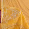 Sanskriti Vintage Sarees Yellow 100% Pure Cotton Printed Sari 5+yd Craft Fabric