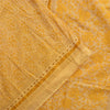 Sanskriti Vintage Sarees Yellow 100% Pure Cotton Printed Sari 5+yd Craft Fabric