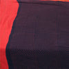 Sanskriti Vintage Sarees Blue/Red Pure Cotton Zari Woven Print Sari 5+yd Fabric