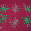 Sanskriti Vintage Sarees Red/Green Pure Cotton Printed Sari 5+yd Craft Fabric