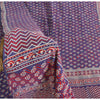 Sanskriti Vintage Sarees Pure Cotton Hand Block Printed Sari 5+yd Craft Fabric