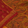 Sanskriti Vintage Sarees Yellow 100% Pure Cotton Printed Sari 5+yd Craft Fabric