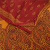 Sanskriti Vintage Sarees Yellow 100% Pure Cotton Printed Sari 5+yd Craft Fabric