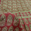 Sanskriti Vintage Sarees  5yd Quilting Felting Craft Fabric Pure Silk Print Sari