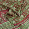 Sanskriti Vintage Sarees  5yd Quilting Felting Craft Fabric Pure Silk Print Sari