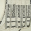 Sanskriti Vintage White/Black Sarees Pure Silk Printed Sari Craft 5 Yard Fabric