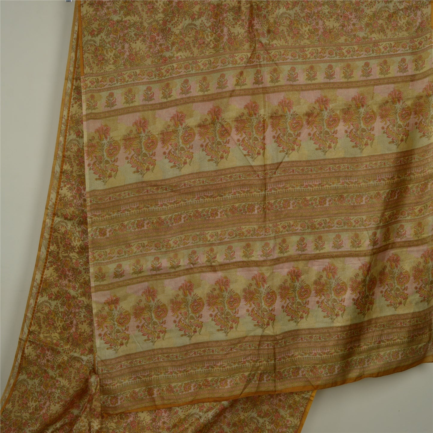 Sanskriti Vintage Sarees Pure Silk Craft Fabric Printed Sari