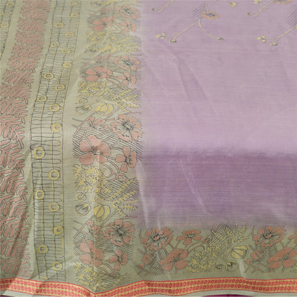 Sanskriti Vintage Sarees Pure Silk Quilting Felting Craft Fabric Printed Sari