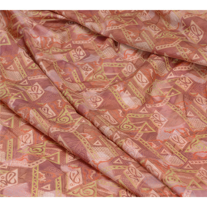 Sanskriti Vintage Sarees Pure Silk Quilting Felting Craft Fabric Printed Sari