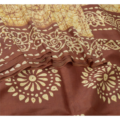 Sanskriti Vintage Sarees Quilting Felting Craft Fabric Batik 100% Pure Silk Sari