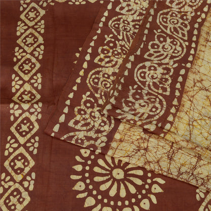 Sanskriti Vintage Sarees Quilting Felting Craft Fabric Batik 100% Pure Silk Sari