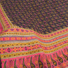 Sanskriti Vintage Sarees Indian Blue/Pink Pure Silk Printed Sari Craft Fabric