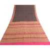 Sanskriti Vintage Sarees Indian Blue/Pink Pure Silk Printed Sari Craft Fabric