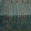 Sanskriti Vintage Sarees Green 100% Pure Silk Printed Sari Soft 5YD Craft Fabric