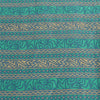 Sanskriti Vintage Sarees Sea-Green 100% Pure Silk Printed Sari 5yd Craft Fabric