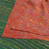 Sanskriti Vintage Sarees Indian Red 100% Pure Silk Printed Sari 5yd Craft Fabric