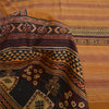 Sanskriti Vintage Sarees Indian Multi Pure Silk Printed Sari 5yd Craft Fabric