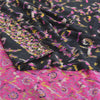 Sanskriti Vintage Sarees Pure Silk 5yd Quilting Felting Craft Fabric Print Sari